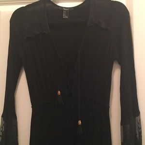 Black fitted maxi dress